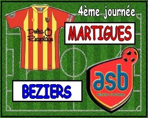 Football - Championnat CFA groupe C - Saison 2013-2014 - samedi 7 septembre 2013 - L'AS Béziers reçoit le FC Martigues