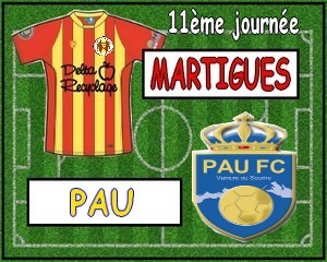 Football, CFA, Saison 2013-2014, 11ème journée, Samedi 23 novembre 2013 - Le FC Martigues reçoit Pau FC !