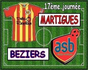 Football, CFA, Saison 2013-2014, 17ème journée - FC Martigues reçoit l'AS Béziers !