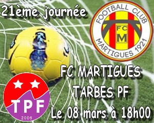 Football, CFA, Saison 2013-2014, 21ème journée - FC Martigues - Tarbes PF