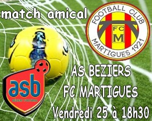 Football, CFA, Saison 2014-2015 - Deuxième match amical pour le FC Martigues face à l'AS Béziers