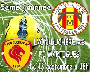 Football, CFA, Saison 2014-2015 - Le FC Martigues se déplace à Lyon-Duchère