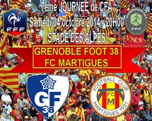 Football, CFA, Saison 2014-2015 - Le FC Martigues va défier le Grenoble Foot 38