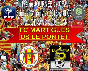 Football, CFA, Saison 2014-2015 - Le FC Martigues reçoit l'US Le Pontet
