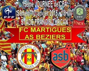 Football, CFA, Saison 2014-2015 - Le FC Martigues reçoit le leader, l'AS Béziers !