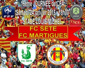 Football, CFA, Saison 2014-2015 - Le FC Martigues va affronter le FC Sète