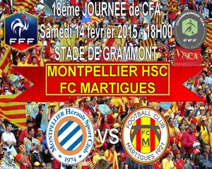 Football, CFA, Saison 2014-2015 - Le FC Martigues se déplace à Montpellier HSC