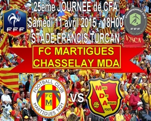 Football, CFA, Saison 2014-2015 - Le FC Martigues reçoit Chasselay MDA !