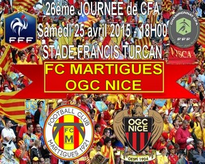 Football, CFA, Saison 2014-2015 - Le FC Martigues reçoit l'OGC Nice !