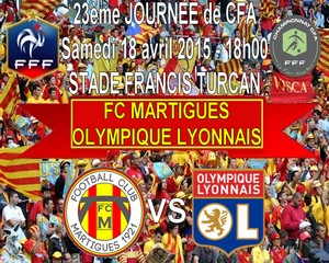 Football, CFA, Saison 2014-2015 - Le FC Martigues reçoit l'Olympique Lyonnais !