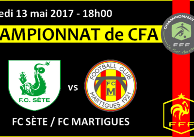 CFA J29, Sète – FCM: Martigues est face à son destin !