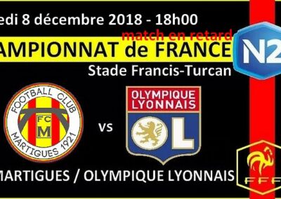 N2 : FC Martigues – Lyon reprogrammé le 8 décembre !