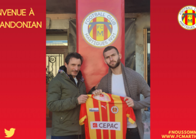Transfert : Gaël Andonian s’engage avec le FC Martigues