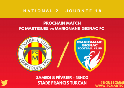 N2 / J18, FCM – Marignane-Gignac : l’avant-match et les groupes
