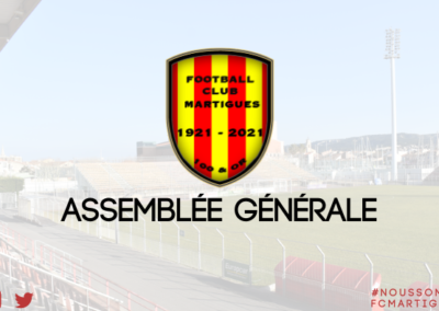FC Martigues : assemblée générale le 29 septembre