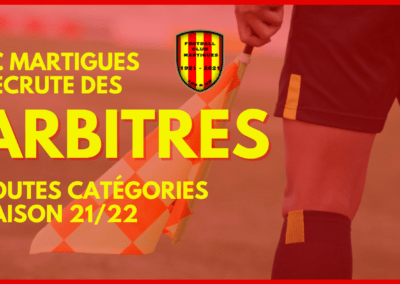 Le FC Martigues à la recherche de nouveaux arbitres !