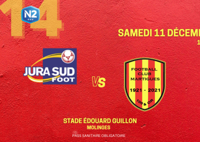 National 2 / J14, Jura Sud – FC Martigues : l’avant-match