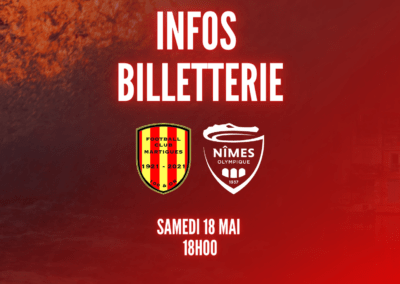 IMPORTANT : Infos billetterie FC Martigues – Nîmes Olympique